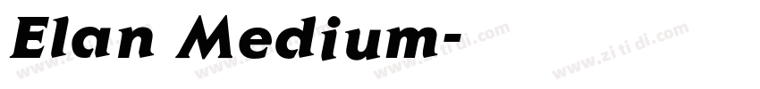 Elan Medium字体转换